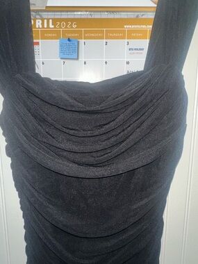 Black Ruched Tank Dress